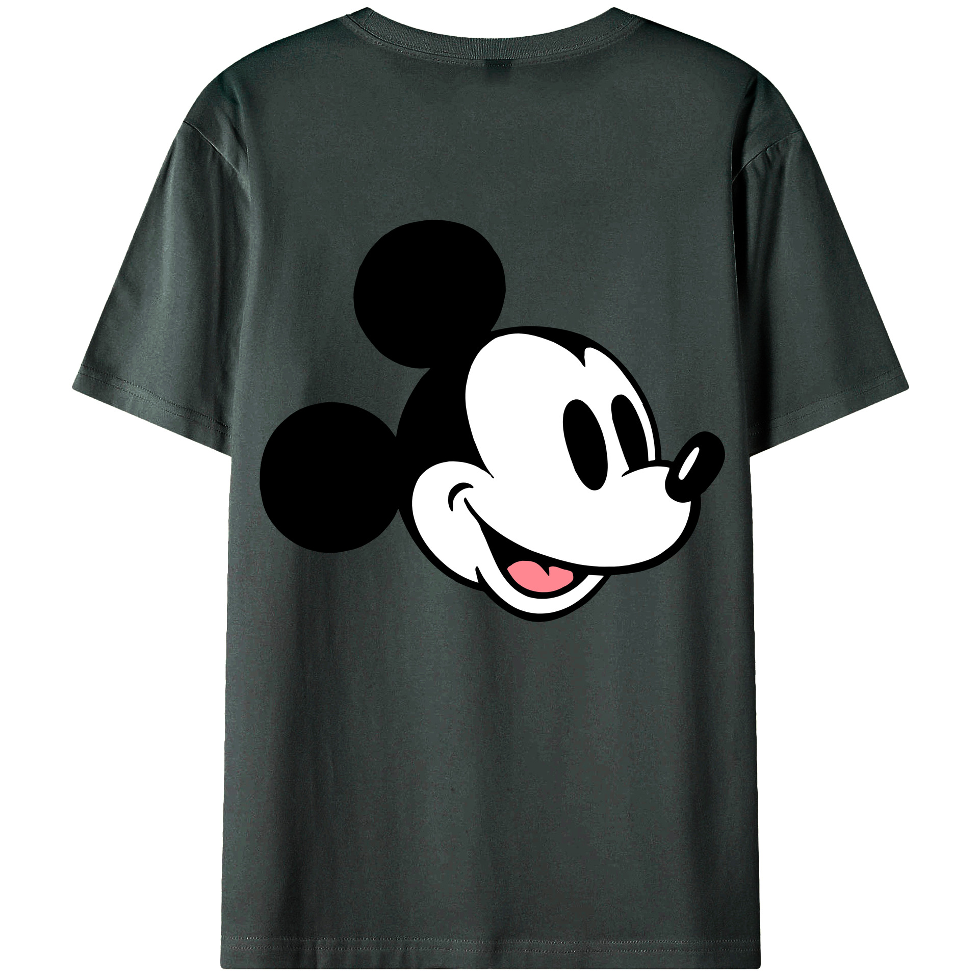 ミッキーマウス Mickey Mouse 綿100％ メンズ半袖Tシャツ（バックプリント） 通気性